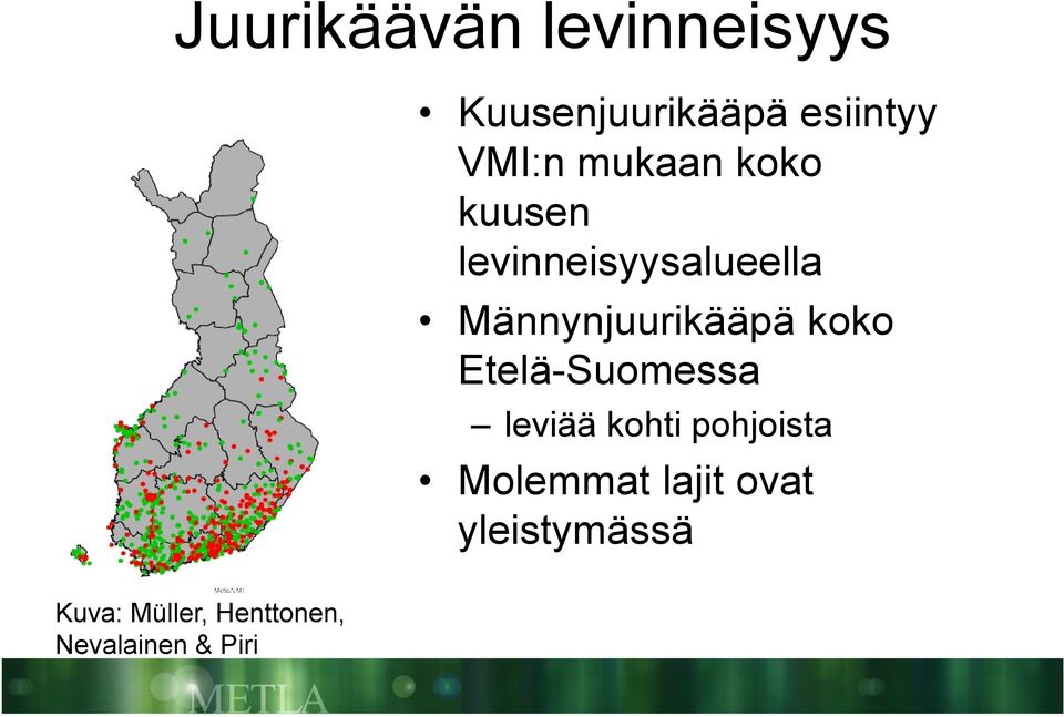 koko Etelä-Suomessa leviää kohti pohjoista Molemmat lajit