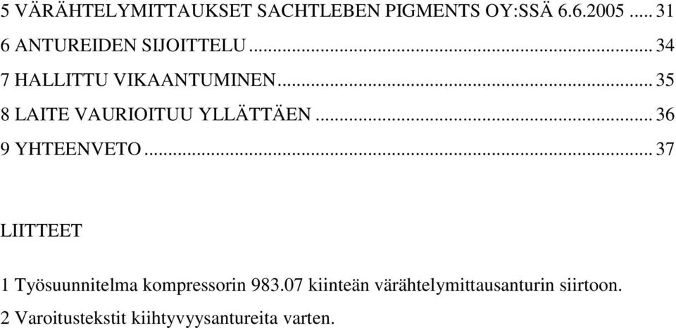 .. 35 8 LAITE VAURIOITUU YLLÄTTÄEN... 36 9 YHTEENVETO.