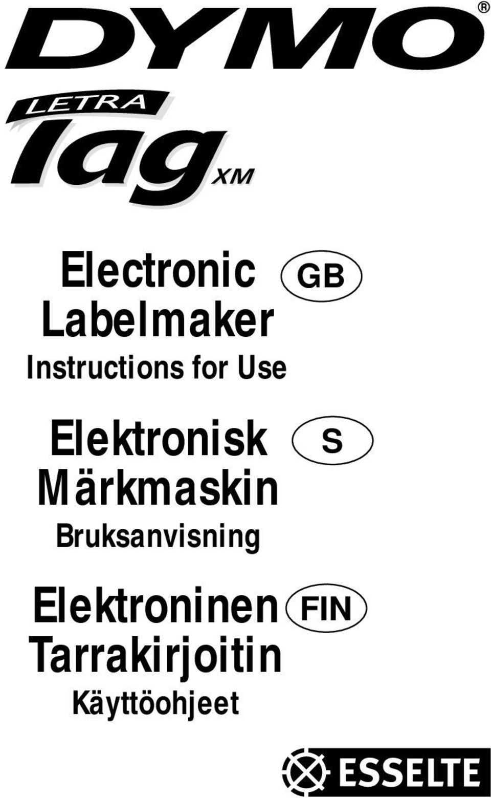 Märkmaskin Bruksanvisning