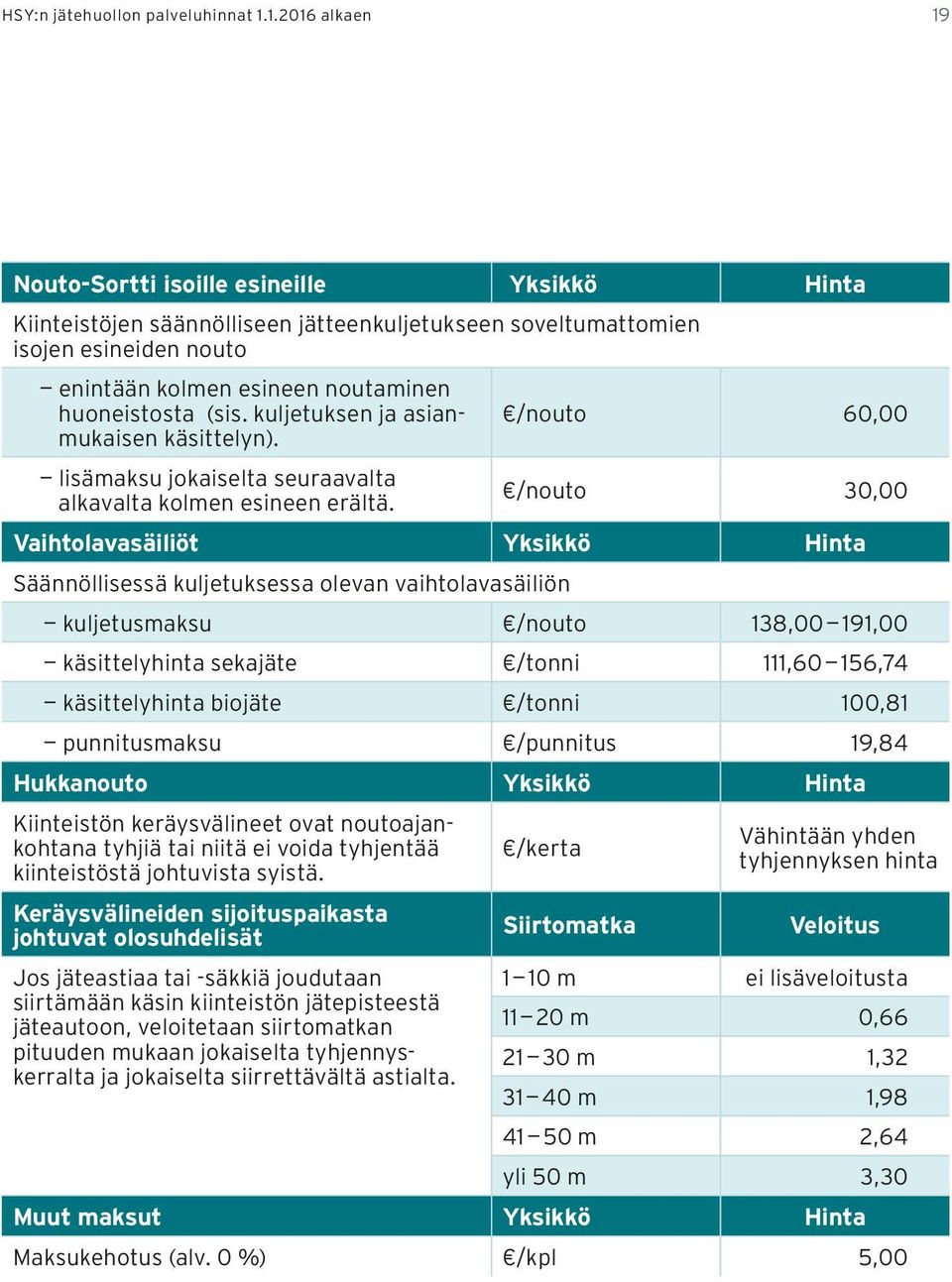 (sis. kuljetuksen ja asianmukaisen käsittelyn). lisämaksu jokaiselta seuraavalta alkavalta kolmen esineen erältä.