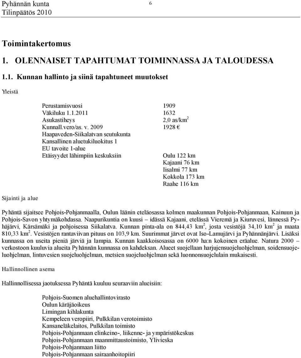 2009 1928 Haapaveden-Siikalatvan seutukunta Kansallinen aluetukiluokitus 1 EU tavoite 1-alue Etäisyydet lähimpiin keskuksiin Oulu 122 km Kajaani 76 km Iisalmi 77 km Kokkola 173 km Raahe 116 km
