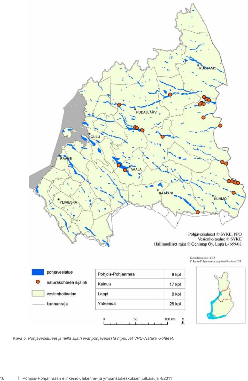 pohjavedestä riippuvat VPD-Natura -kohteet.