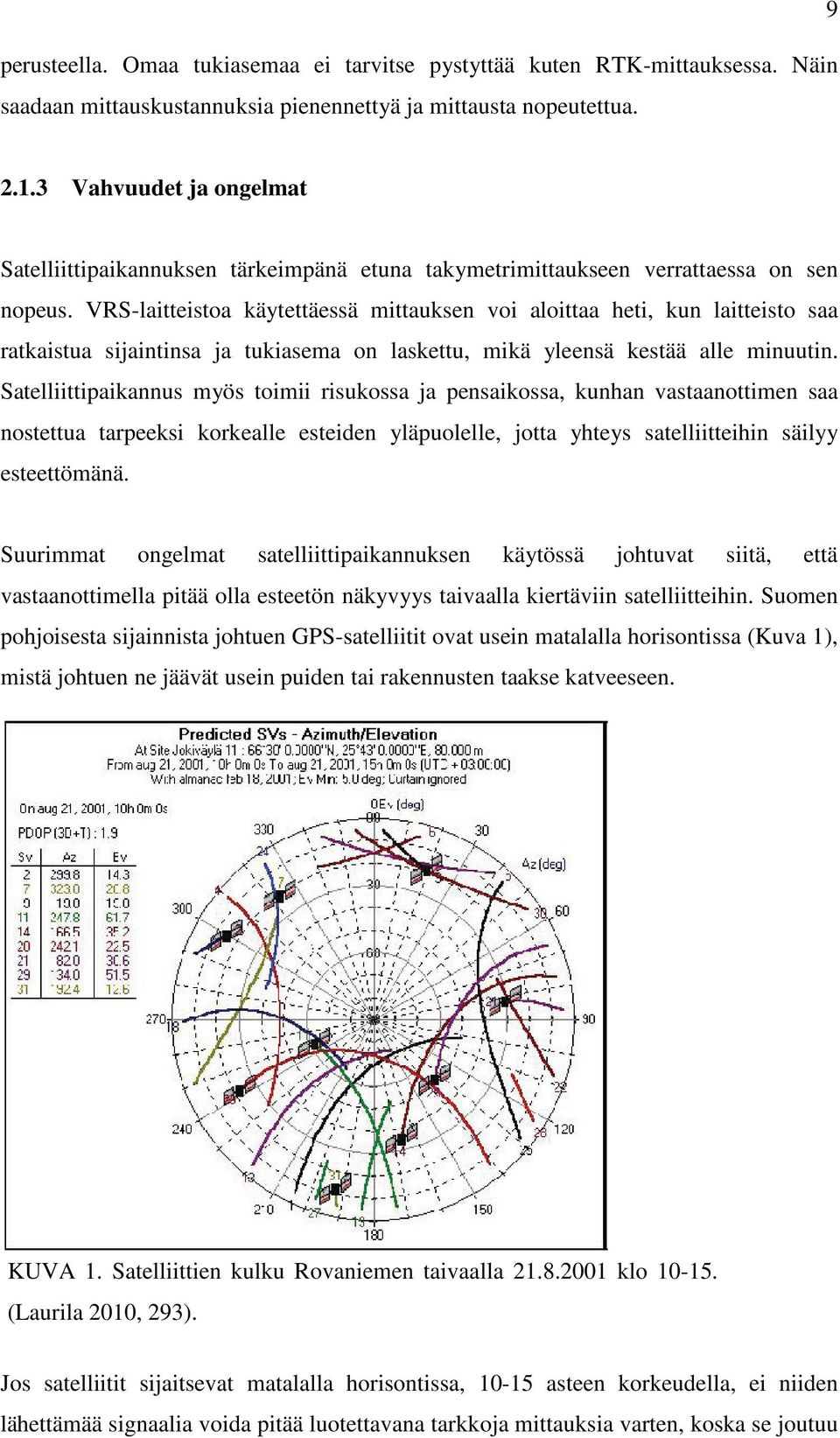 VRS-laitteistoa käytettäessä mittauksen voi aloittaa heti, kun laitteisto saa ratkaistua sijaintinsa ja tukiasema on laskettu, mikä yleensä kestää alle minuutin.