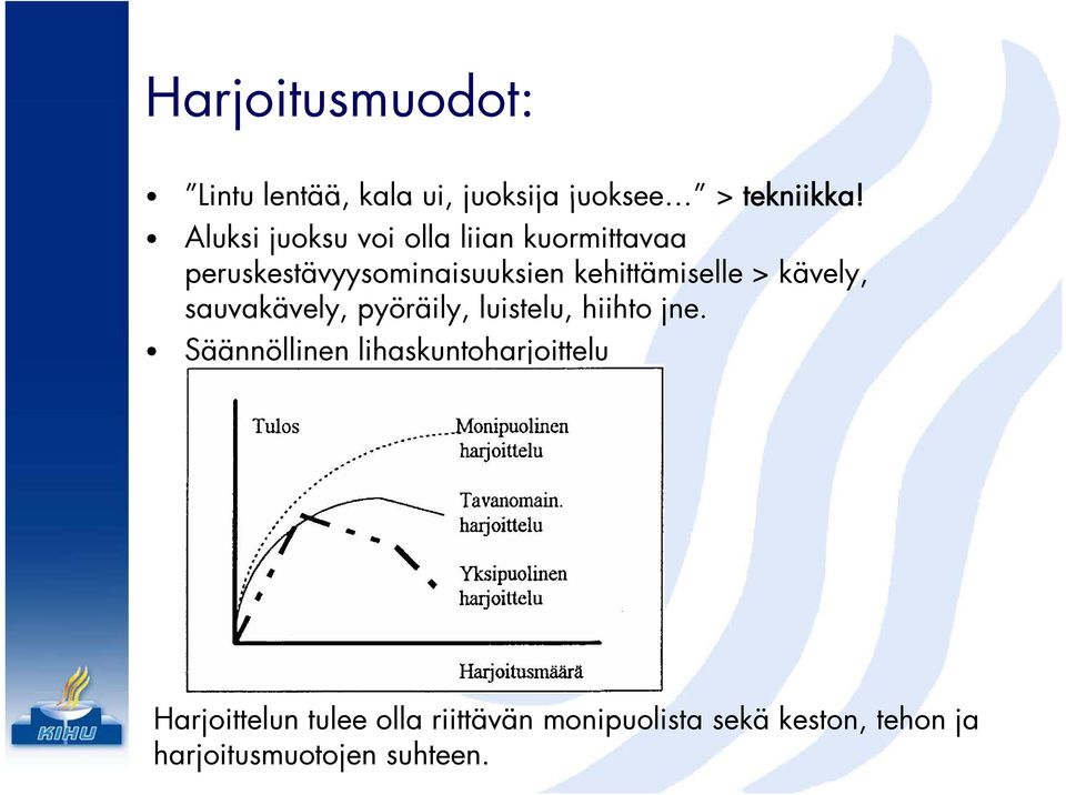 > kävely, sauvakävely, pyöräily, luistelu, l hiihto jne.