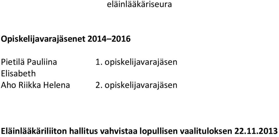 opiskelijavarajäsen 2.