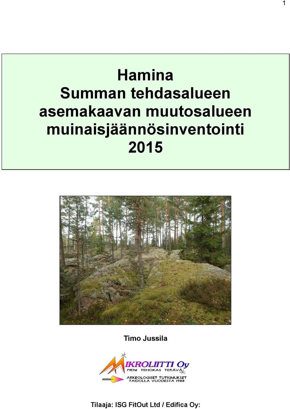 muinaisjäännösinventointi 2015