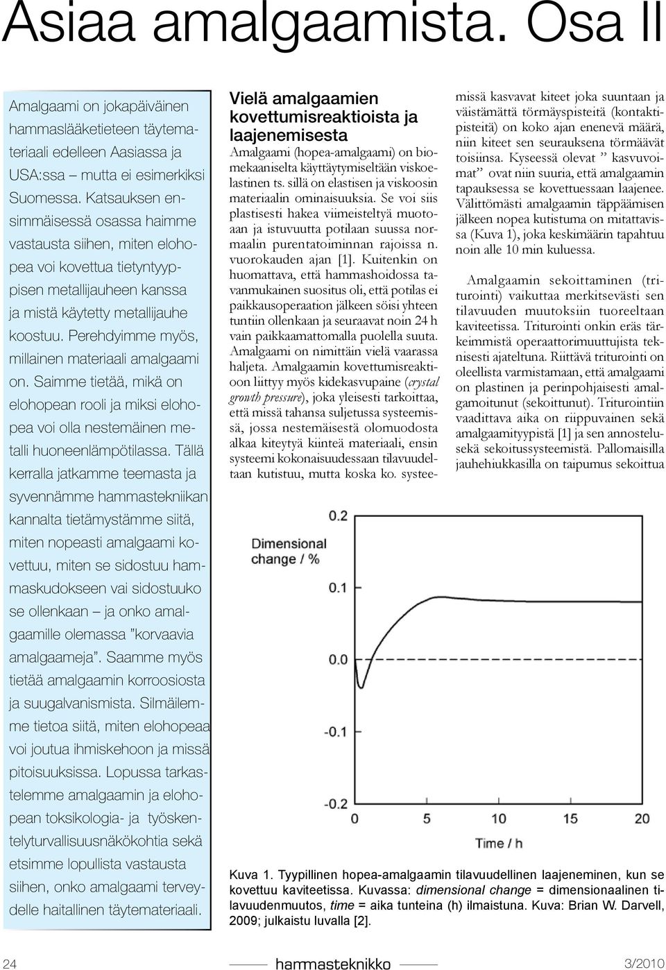 Perehdyimme myös, millainen materiaali amalgaami on. Saimme tietää, mikä on elohopean rooli ja miksi elohopea voi olla nestemäinen metalli huoneenlämpötilassa.