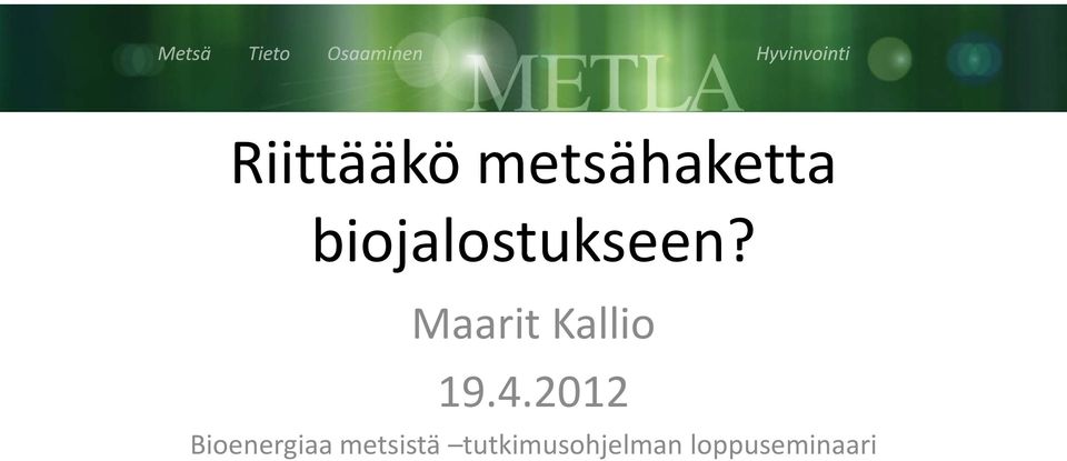 Maarit Kallio 19.4.