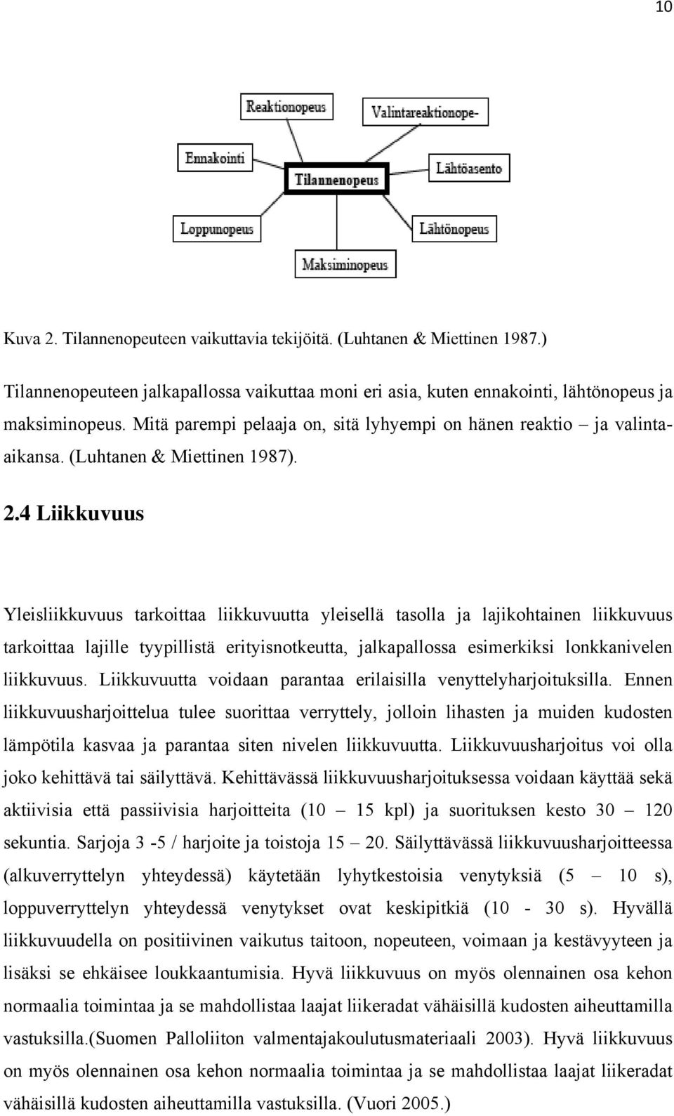 4 Liikkuvuus Yleisliikkuvuus tarkoittaa liikkuvuutta yleisellä tasolla ja lajikohtainen liikkuvuus tarkoittaa lajille tyypillistä erityisnotkeutta, jalkapallossa esimerkiksi lonkkanivelen liikkuvuus.