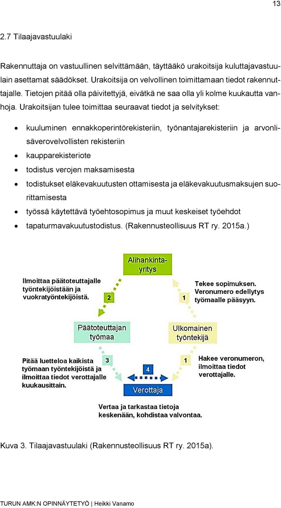 Urakoitsijan tulee toimittaa seuraavat tiedot ja selvitykset: kuuluminen ennakkoperintörekisteriin, työnantajarekisteriin ja arvonlisäverovelvollisten rekisteriin kaupparekisteriote