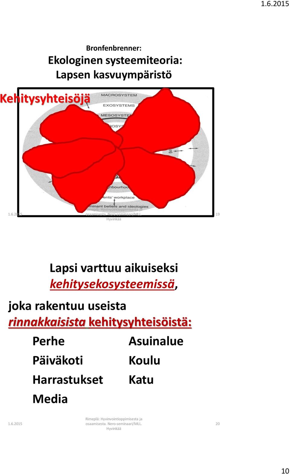 kehitysekosysteemissä, joka rakentuu useista rinnakkaisista