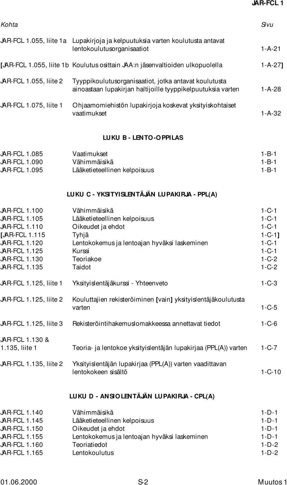 075, liite 1 Tyyppikoulutusorganisaatiot, jotka antavat koulutusta ainoastaan lupakirjan haltijoille tyyppikelpuutuksia varten Ohjaamomiehistön lupakirjoja koskevat yksityiskohtaiset vaatimukset