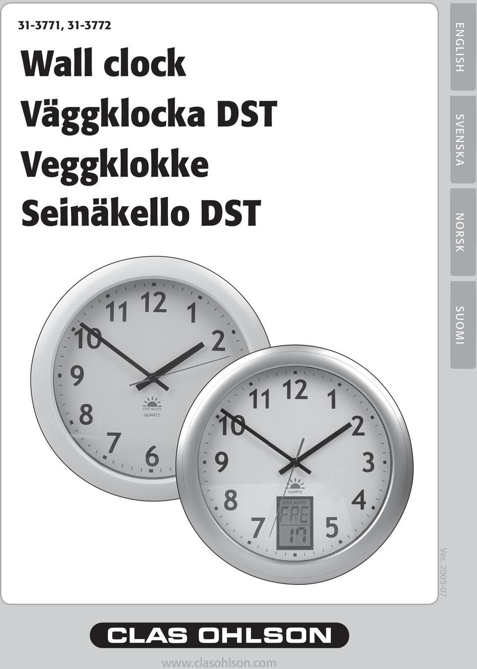 Seinäkello DST ENGLISH SVENSKA