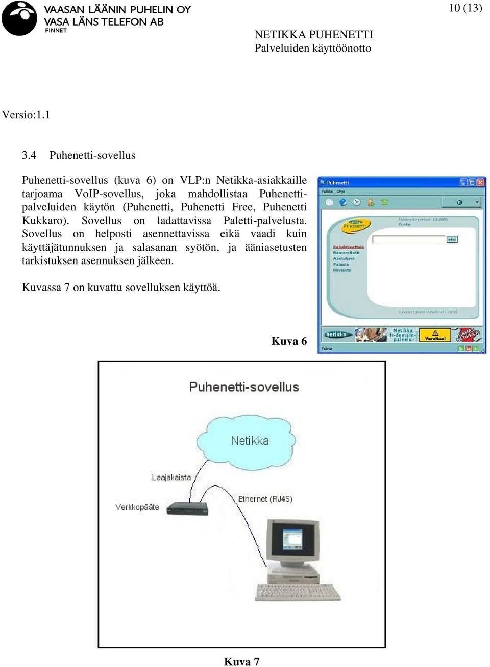 mahdollistaa Puhenettipalveluiden käytön (Puhenetti, Puhenetti Free, Puhenetti Kukkaro).