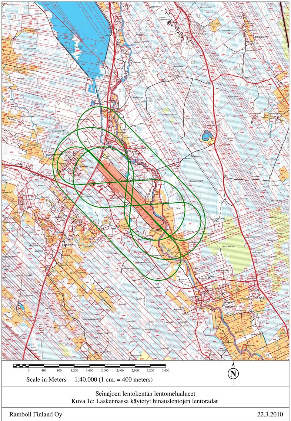 = 400 meters) N Seinäjoen lentokentän lentomelualueet