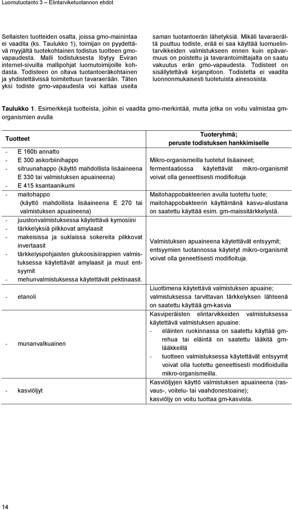 Täten yksi todiste gmo-vapaudesta voi kattaa useita saman tuotantoerän lähetyksiä.