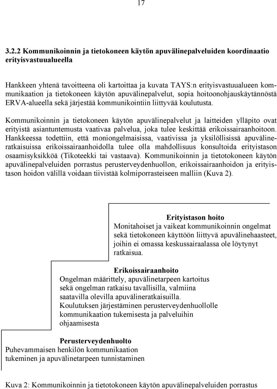 tietokoneen käytön apuvälinepalvelut, sopia hoitoonohjauskäytännöstä ERVA-alueella sekä järjestää kommunikointiin liittyvää koulutusta.