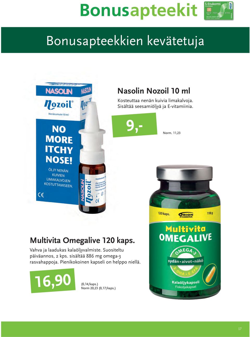 Multivita Omegalive 120 kaps. Vahva ja laadukas kalaöljyvalmiste.