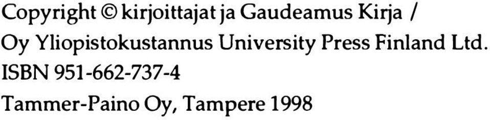 University Press Finland Ltd.