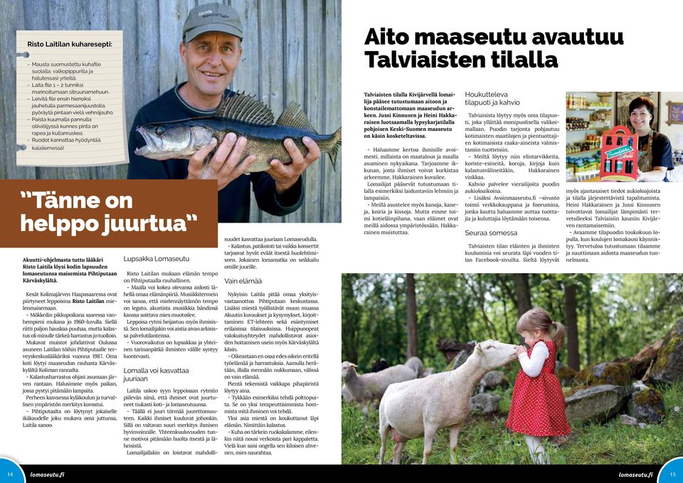- Ruodot kannattaa hyödyntää kalaliemessä! Tänne on helppo juurtua Akuutti-ohjelmasta tuttu lääkäri Risto Laitila löysi kodin lapsuuden lomaseutunsa maisemista Pihtiputaan Kärväskylältä.
