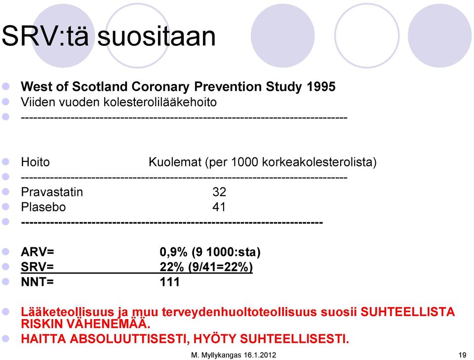 ------------------------------------------------------------------------------- Pravastatin 32 Plasebo 41