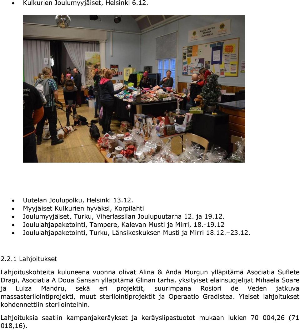 Joululahjapaketointi, Turku, Länsikeskuksen Musti ja Mirri 18.12.