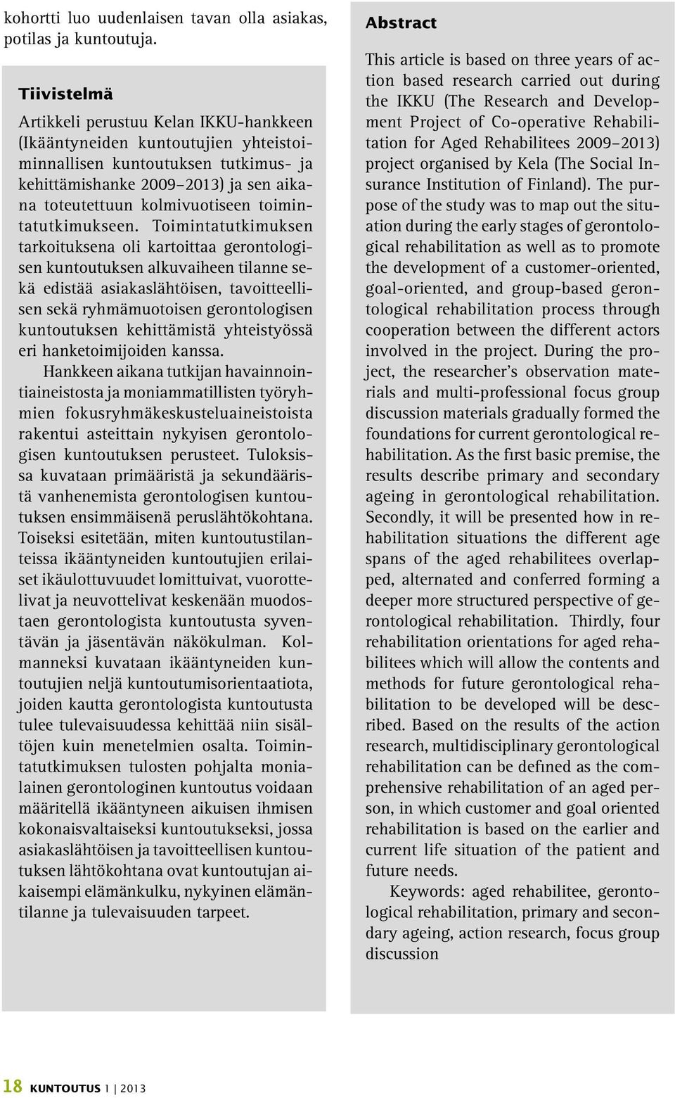 toimintatutkimukseen.