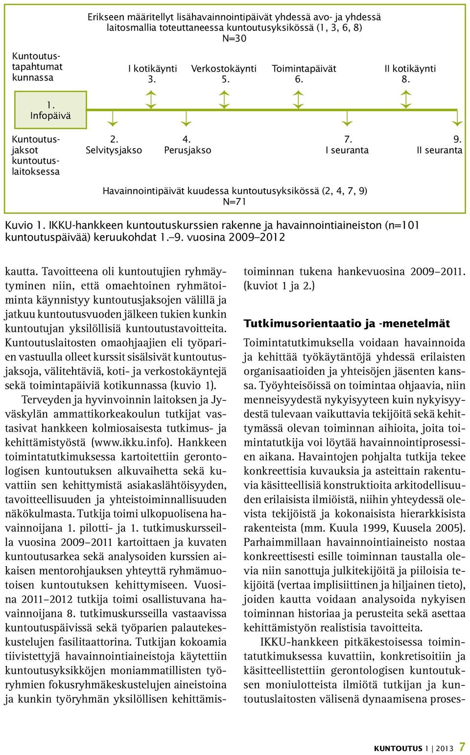 kuntoutustavoitteita.