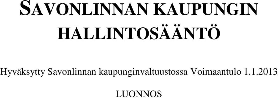 Savonlinnan