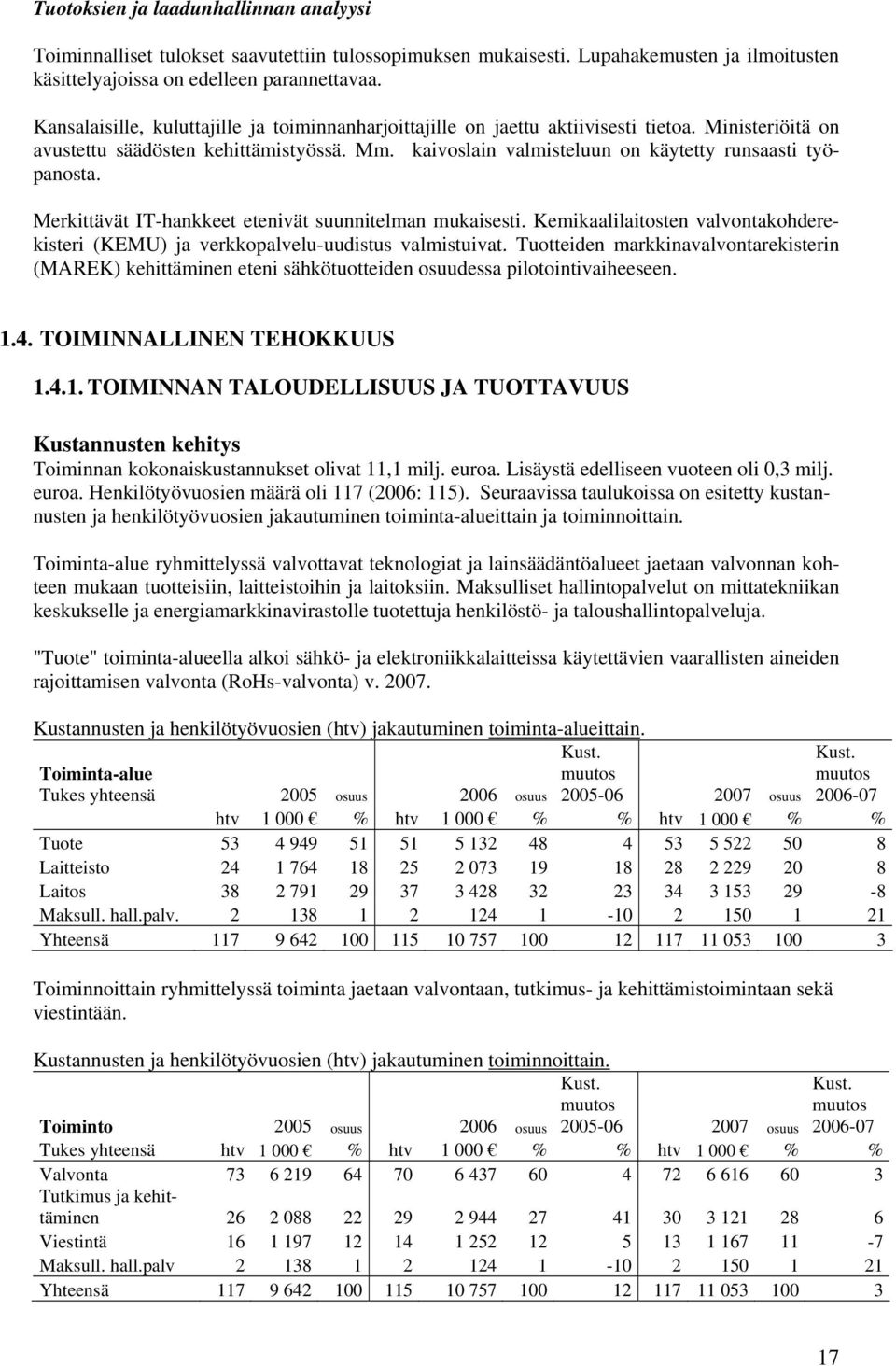 kaivoslain valmisteluun on käytetty runsaasti työpanosta. Merkittävät IT-hankkeet etenivät suunnitelman mukaisesti.