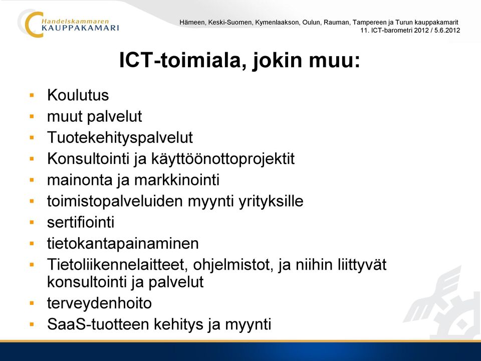 yrityksille sertifiointi tietokantapainaminen Tietoliikennelaitteet, ohjelmistot,