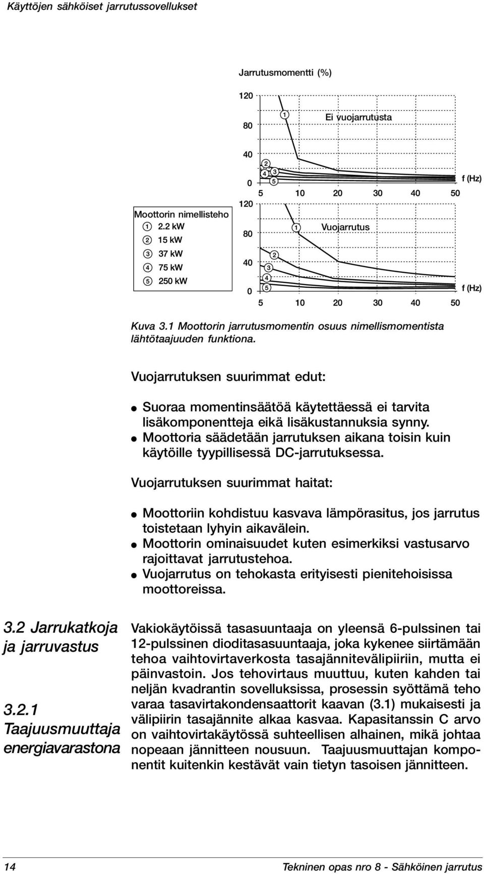 Moottoria säädetään jarrutuksen aikana toisin kuin käytöille tyypillisessä DC-jarrutuksessa.