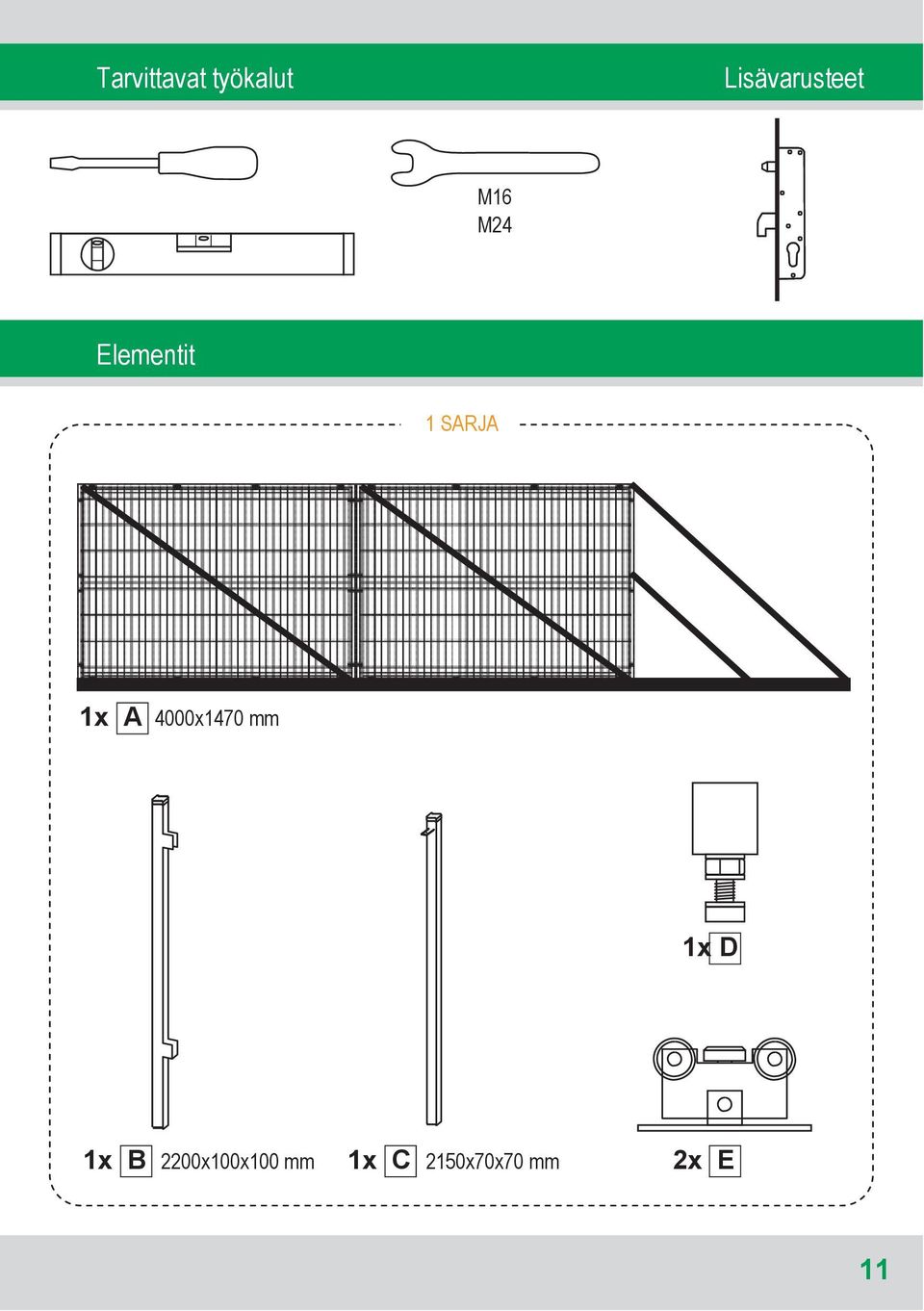 1 SRJ 1x 4000x1470 mm 1x D 1x B