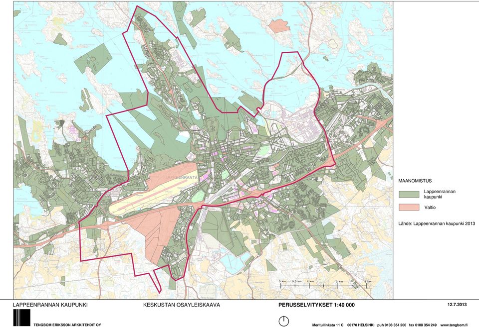 OSAYLEISKAAVA,5 km 1 km 3 km 2 km PERUSSELVITYKSET 1:4