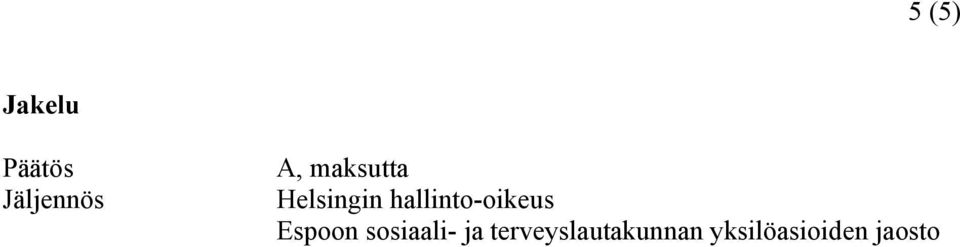 hallinto-oikeus Espoon