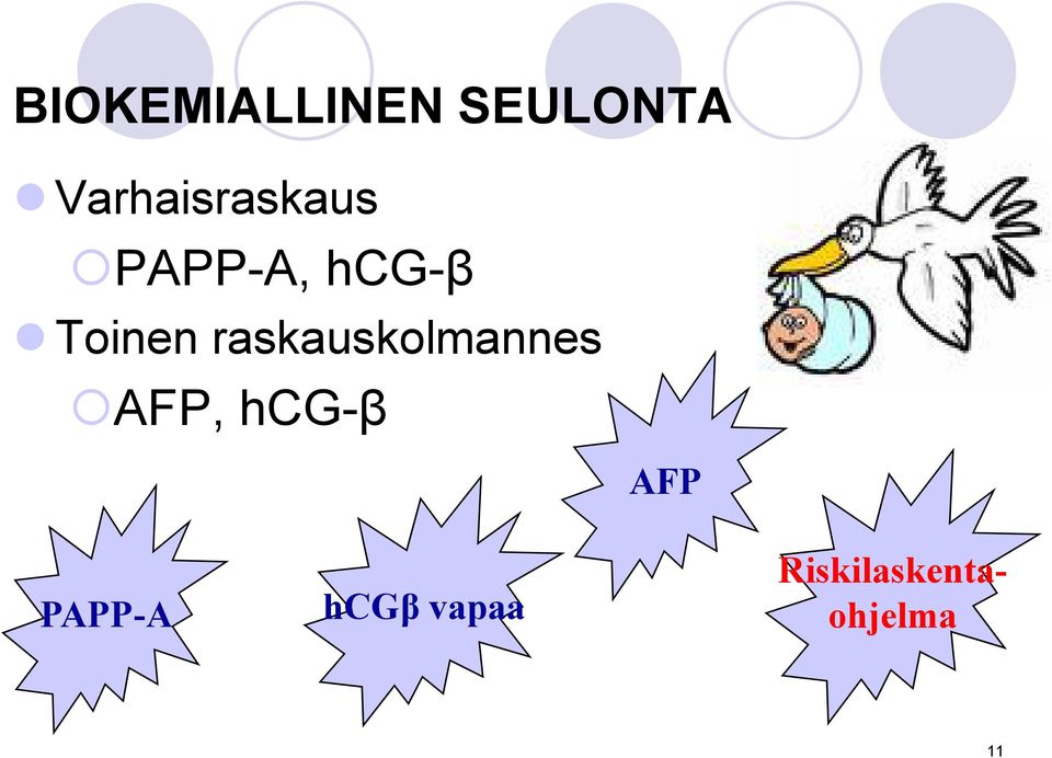 Toinen raskauskolmannes AFP, hcg-β