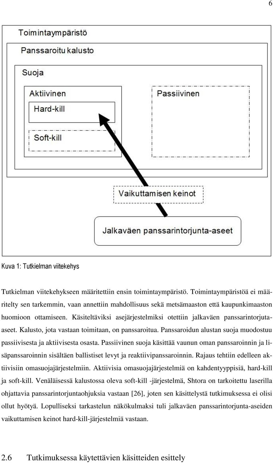 Käsiteltäviksi asejärjestelmiksi otettiin jalkaväen panssarintorjutaaseet. Kalusto, jota vastaan toimitaan, on panssaroitua. Panssaroidun alustan suoja muodostuu passiivisesta ja aktiivisesta osasta.