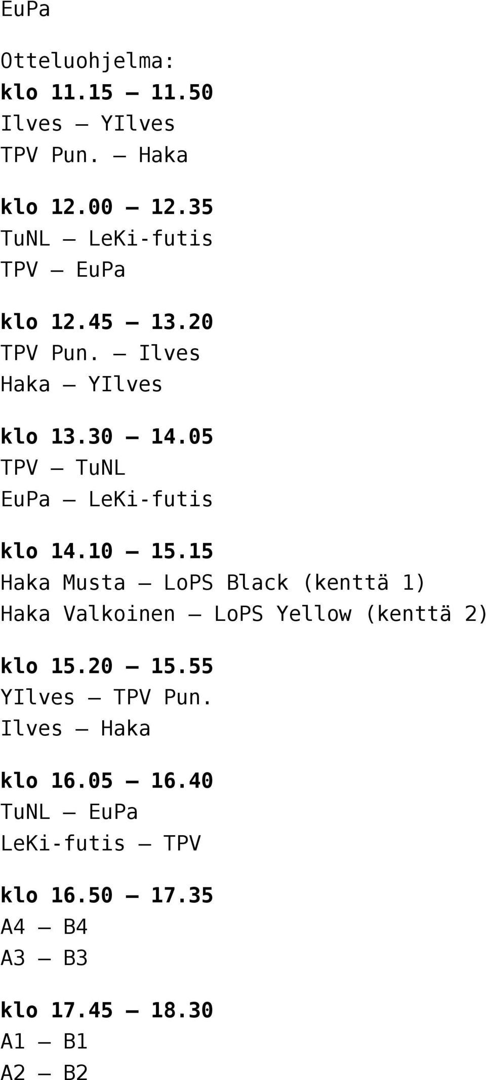 05 TPV TuNL EuPa LeKi-futis klo 14.10 15.
