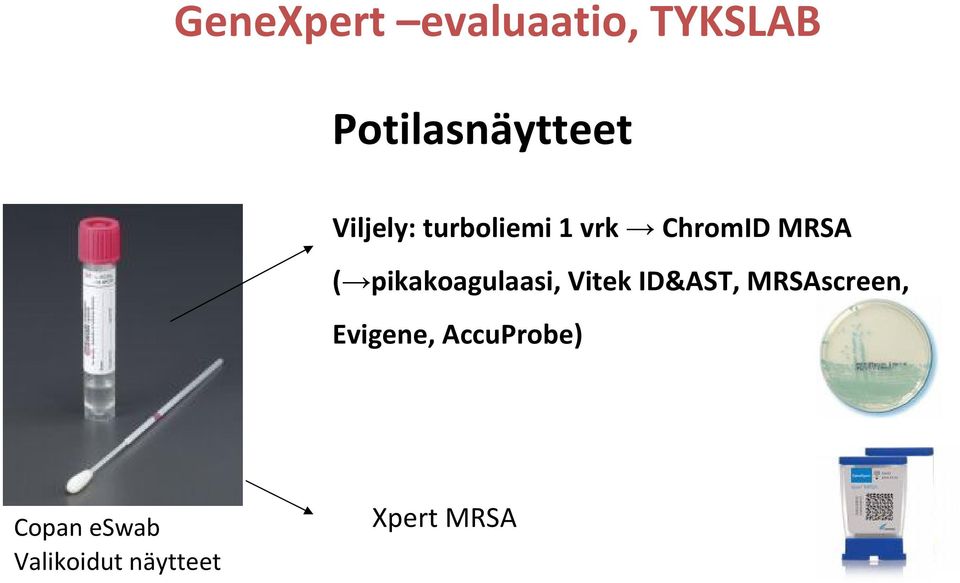 pikakoagulaasi, Vitek ID&AST, MRSAscreen,