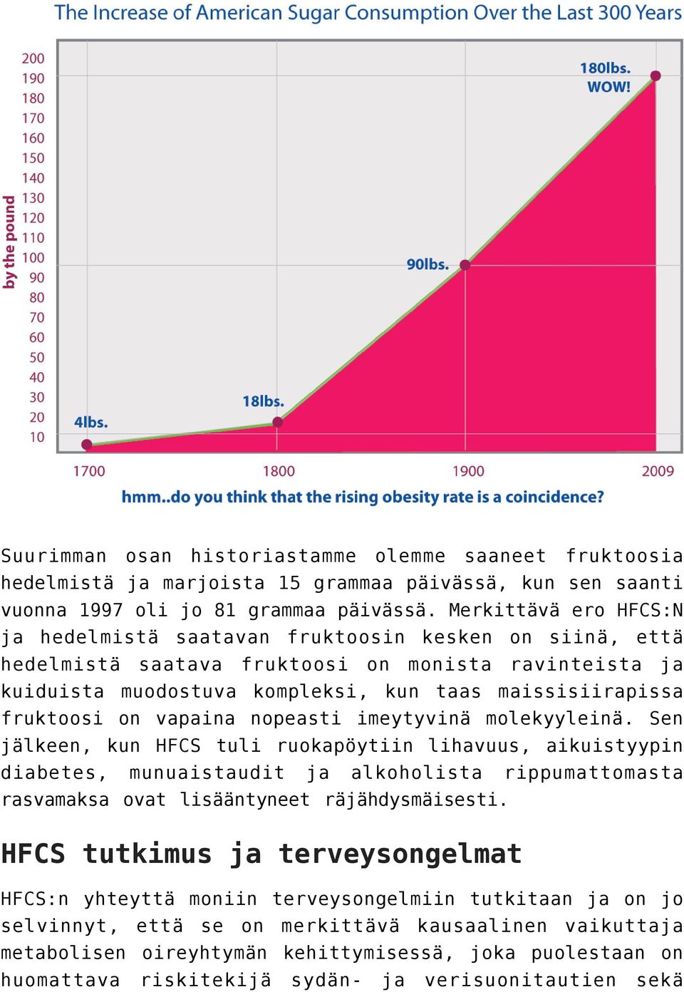 fruktoosi on vapaina nopeasti imeytyvinä molekyyleinä.