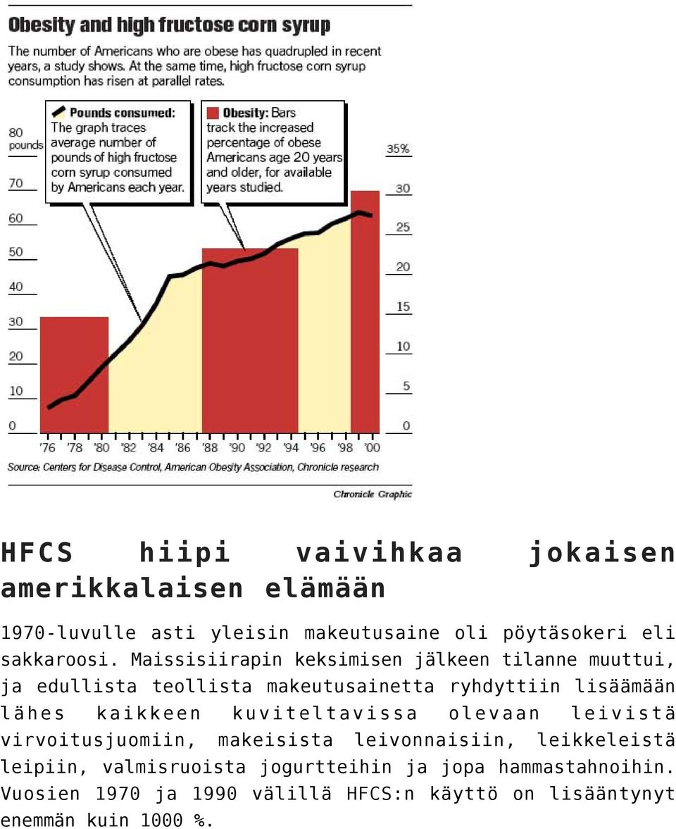 Maissisiirapin keksimisen jälkeen tilanne muuttui, ja edullista teollista makeutusainetta ryhdyttiin lisäämään lähes