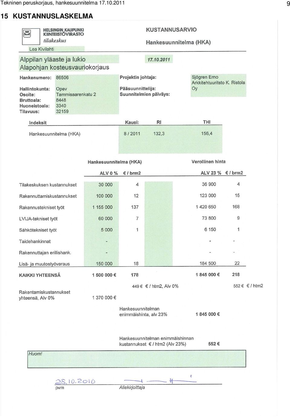 hankesuunnitelma