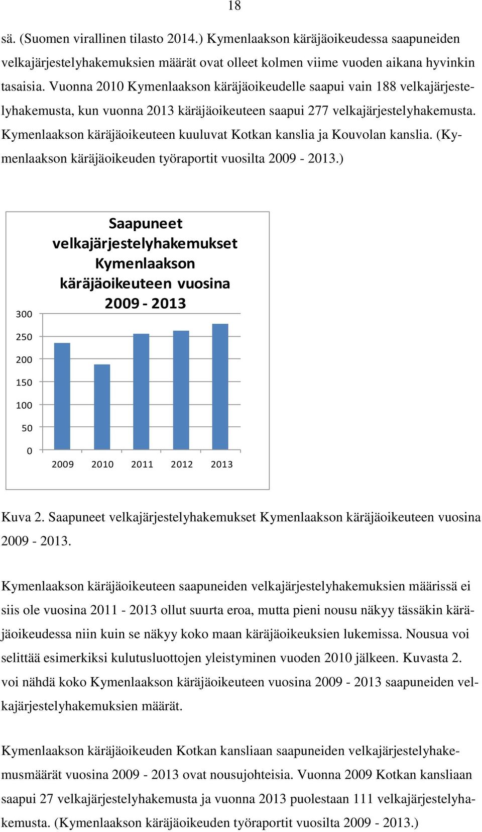 Kymenlaakson käräjäoikeuteen kuuluvat Kotkan kanslia ja Kouvolan kanslia. (Kymenlaakson käräjäoikeuden työraportit vuosilta 2009-2013.