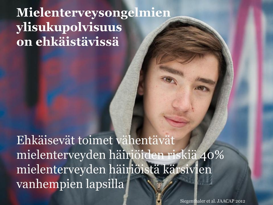 mielenterveyden häiriöiden riskiä 40%