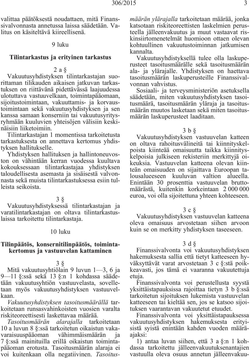 vastuuvelkaan, toimintapääomaan, sijoitustoimintaan, vakuuttamis- ja korvaustoimintaan sekä vakuutusyhdistyksen ja sen kanssa samaan konserniin tai vakuutusyritysryhmään kuuluvien yhteisöjen välisiin