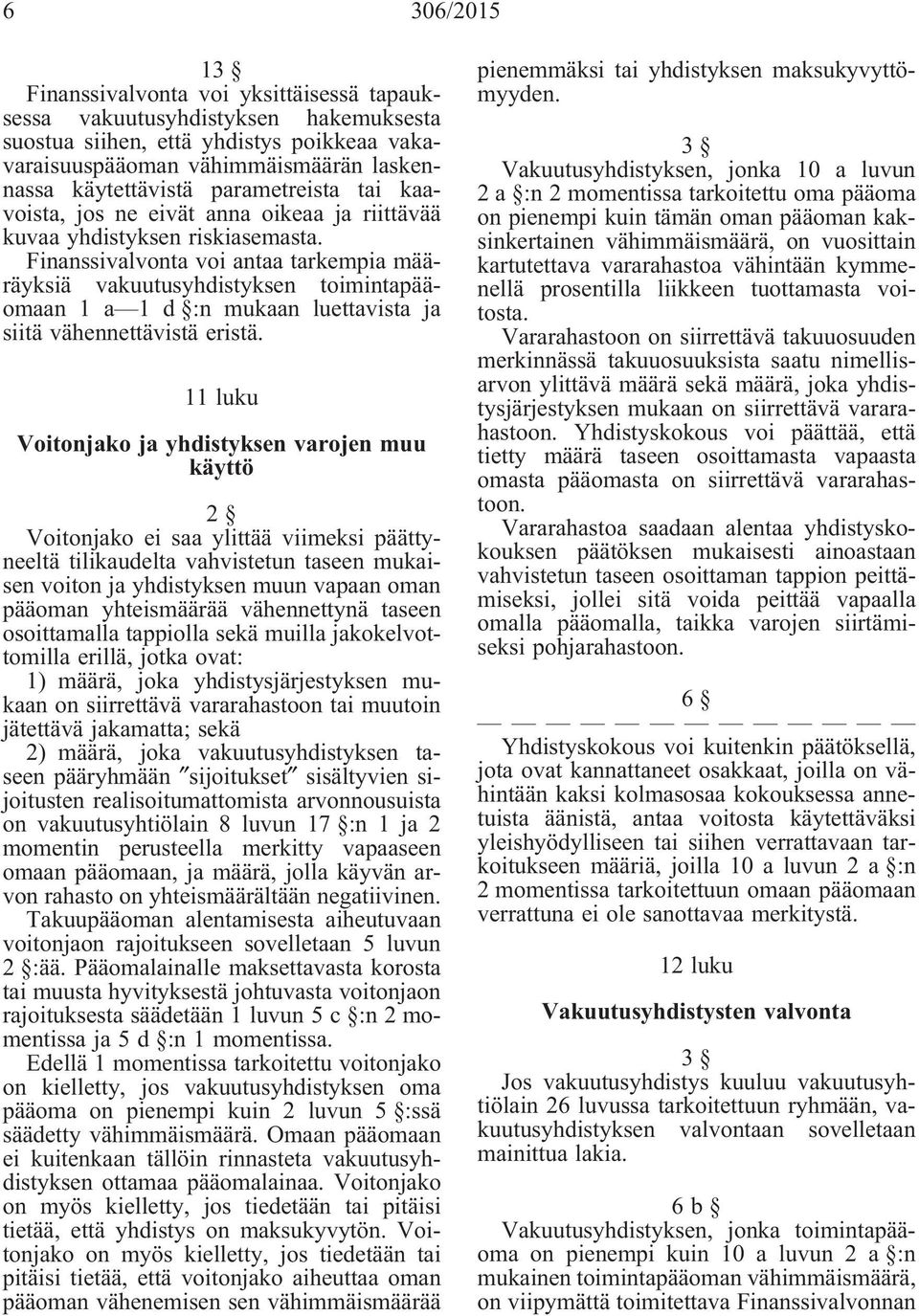 Finanssivalvonta voi antaa tarkempia määräyksiä vakuutusyhdistyksen toimintapääomaan 1 a 1 d :n mukaan luettavista ja siitä vähennettävistä eristä.