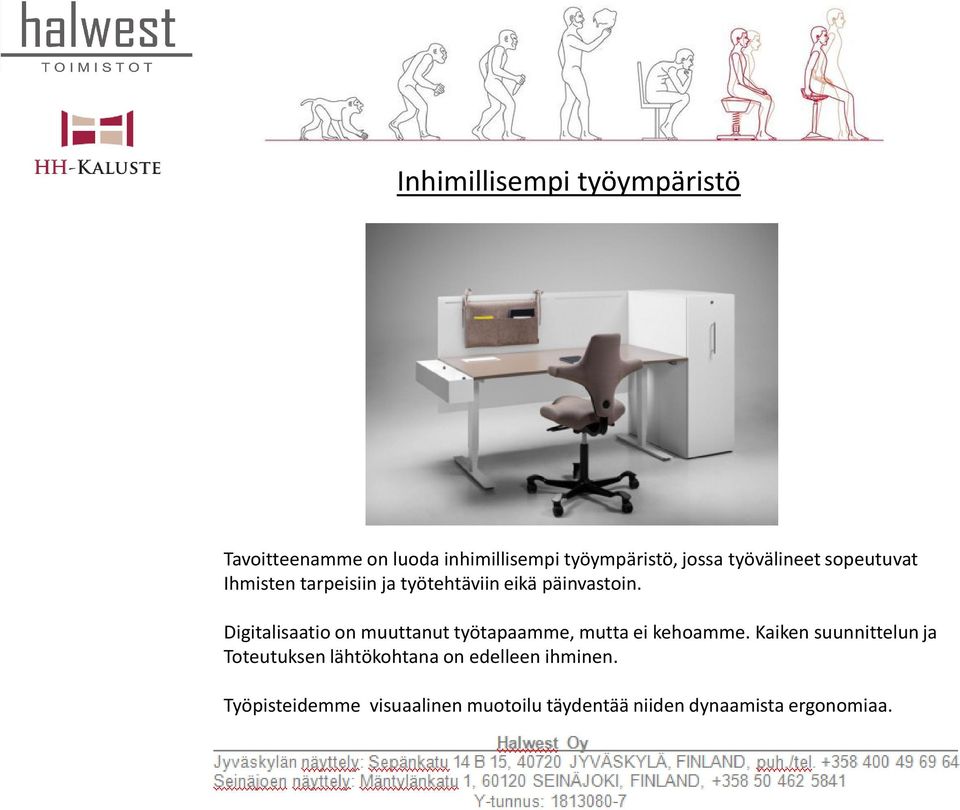 Digitalisaatioon muuttanut työtapaamme, mutta ei kehoamme.