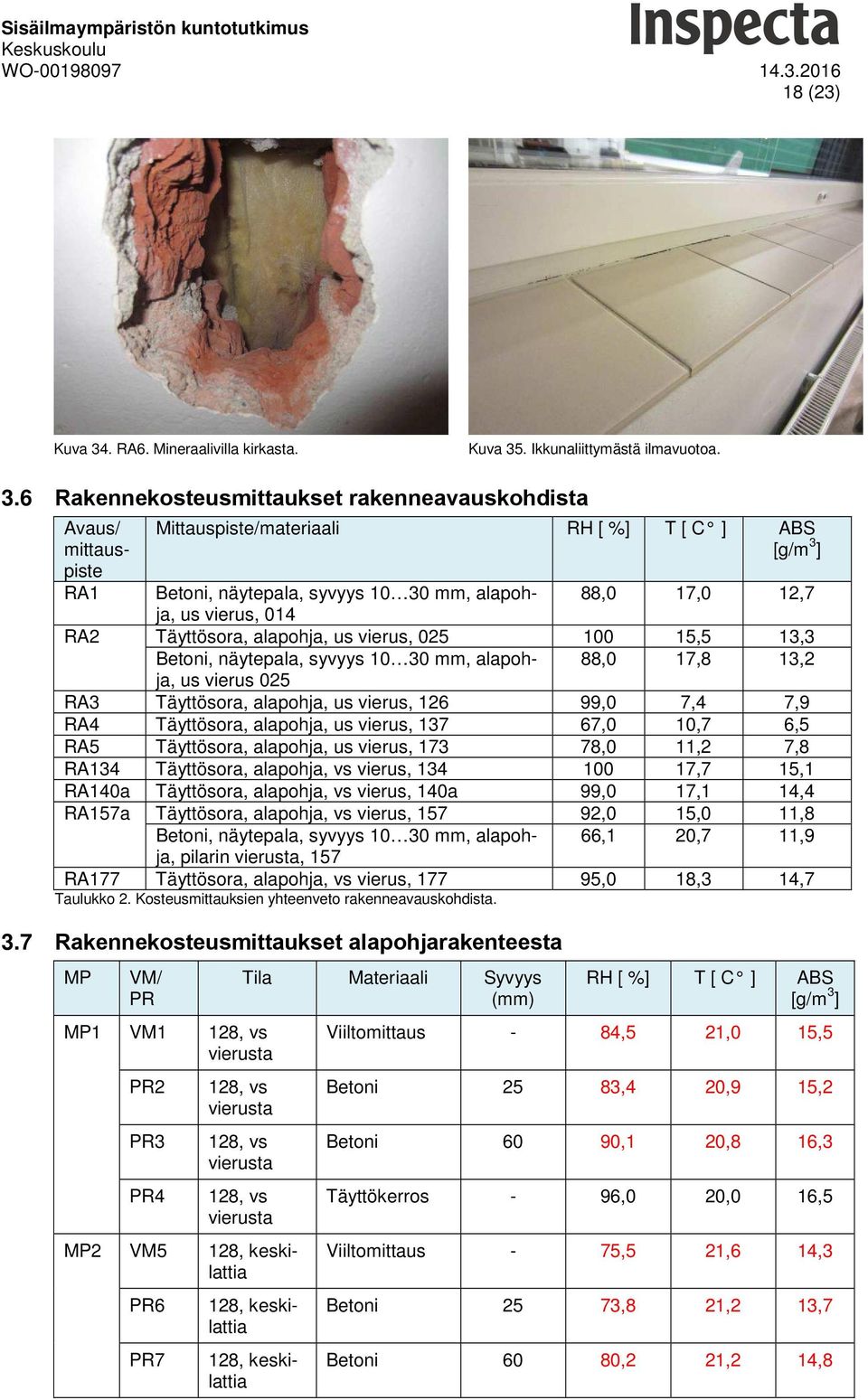 . Ikkunaliittymästä ilmavuotoa. 3.