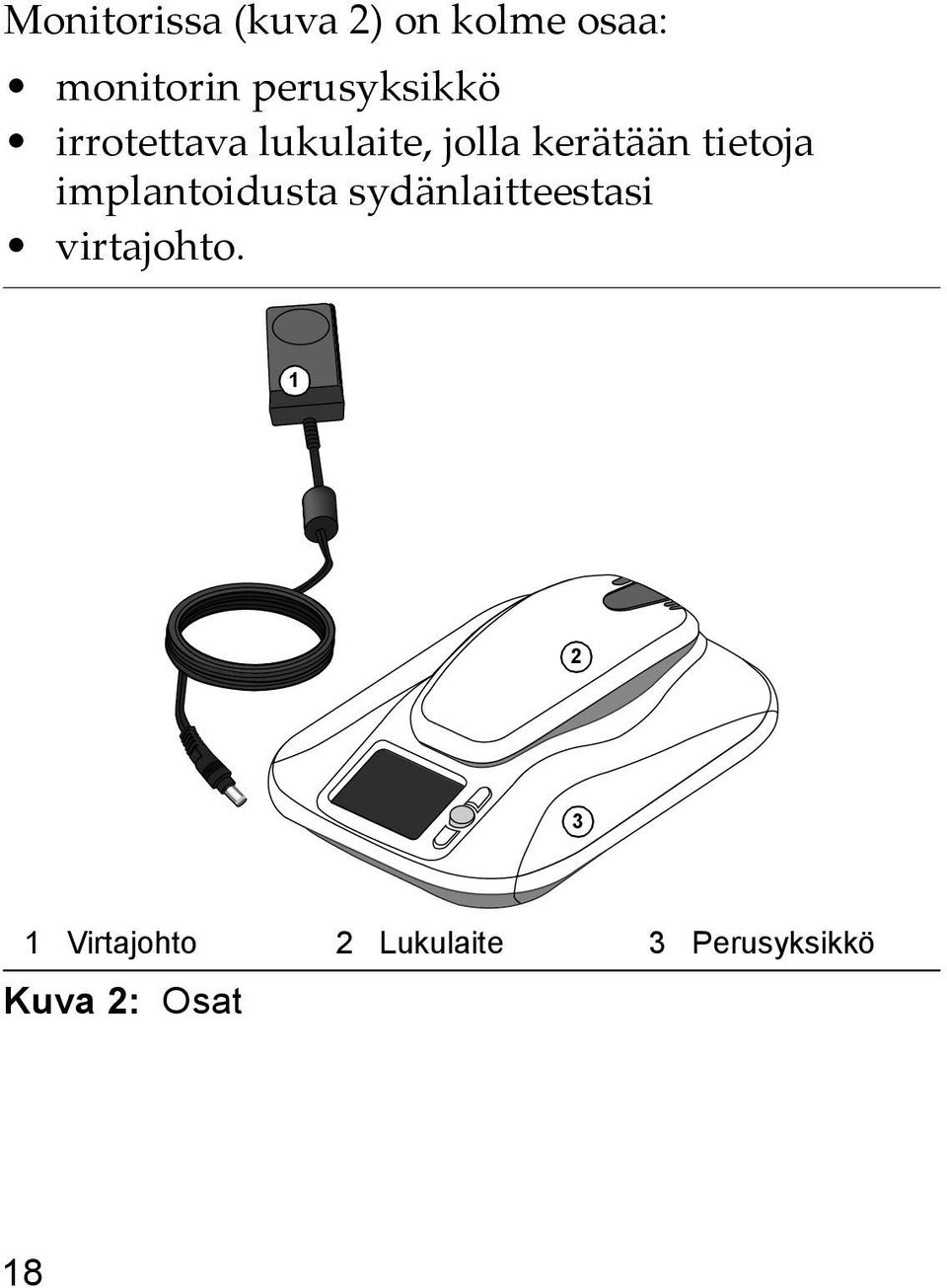 tietoja implantoidusta sydänlaitteestasi virtajohto.