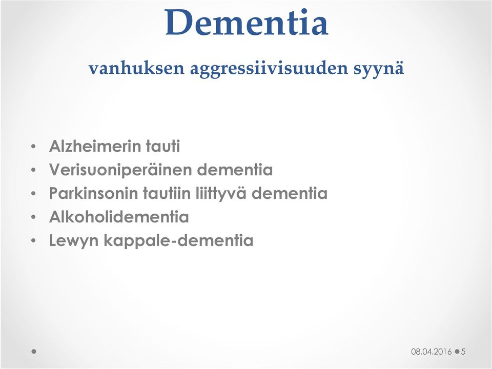 Parkinsonin tautiin liittyvä dementia